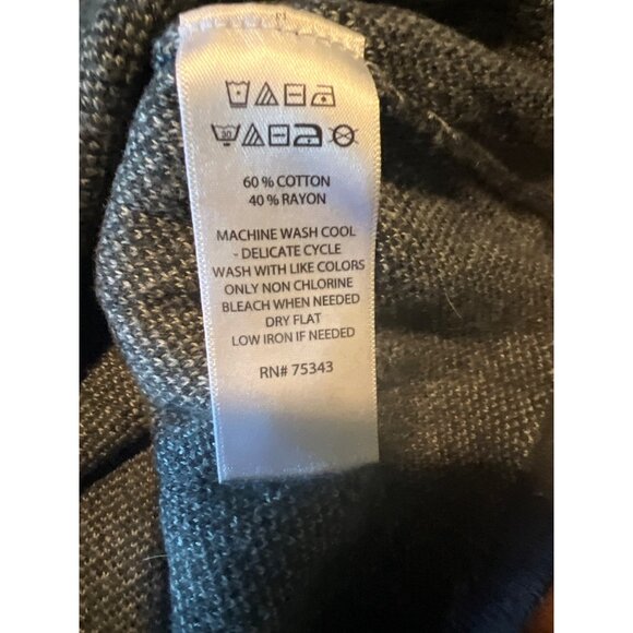 Cynthia Rowley Long Sleeve Striped Sweater Dress Gray White Casual Womens XL - Picture 3 of 7